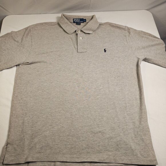 Vintage Late 90's Polo by Ralph Lauren 100% Pique Cotton Rugby Sweater US Size L - Picture 1 of 10